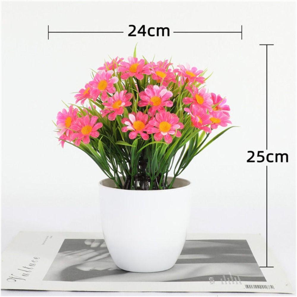 Chrysanthemum Tree In Pot Artificial Faux Plants Plastic Fake Plants Artificial Flowers Bonsai