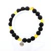 Stones and Minerals. Australian Yellow Opal Bracelet + 8 Mm Lava Beads. Made In France.