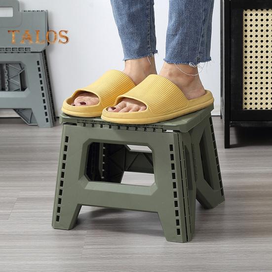 Plastic Folding Stool with Portable Handle Hold 400Lbs Lightweight Heavy Duty Outdoor Camping Hunting Picnic Fishing Mini Collapsible Chair Seat