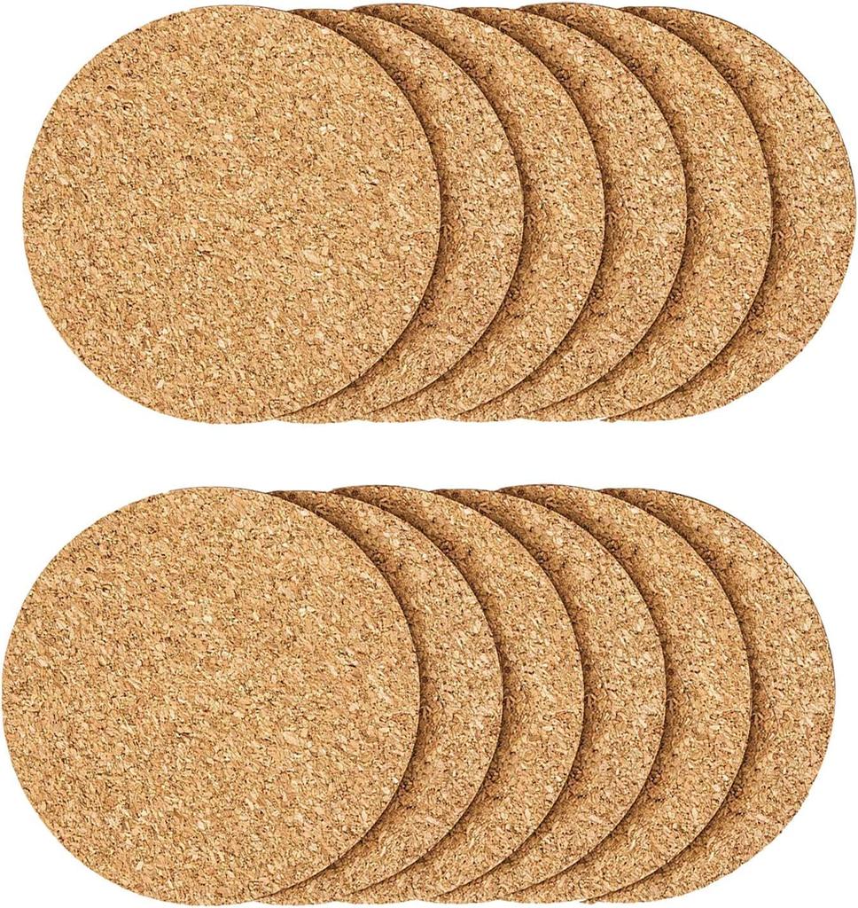 Stylish Cork Inches Diameter Inches Pack of Heat Cork Coasters for Cork Coasters for Coffee Tables with Rounded Warm Gifts for Home Large for