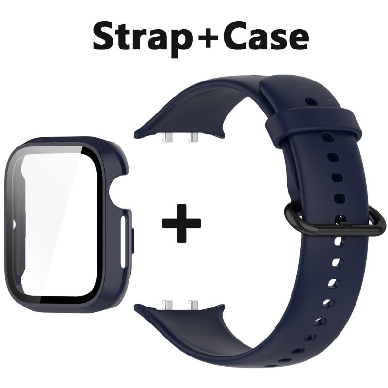 Чехол + ремешок для часов, подходит для Honor Watch 5, силиконовый ремешок + защитный чехол для ПК для Honor Watch 5, спортивный ремешок для часов