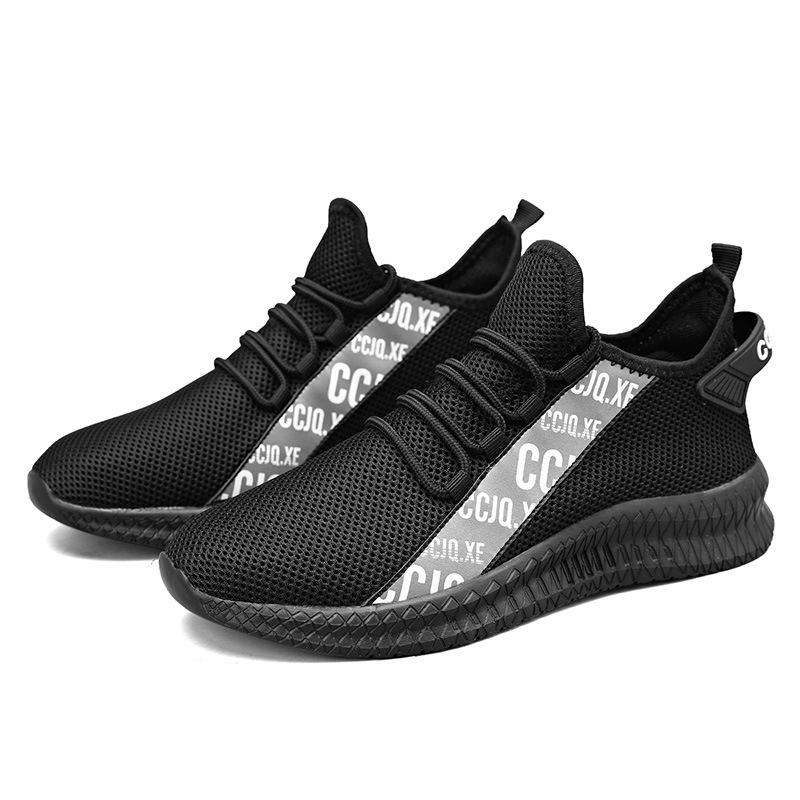 Мужская обувь весна и лето сетка fly-weave дышащая мужская повседневная спортивная беговая легкая обувь большого размера сетчатая обувь