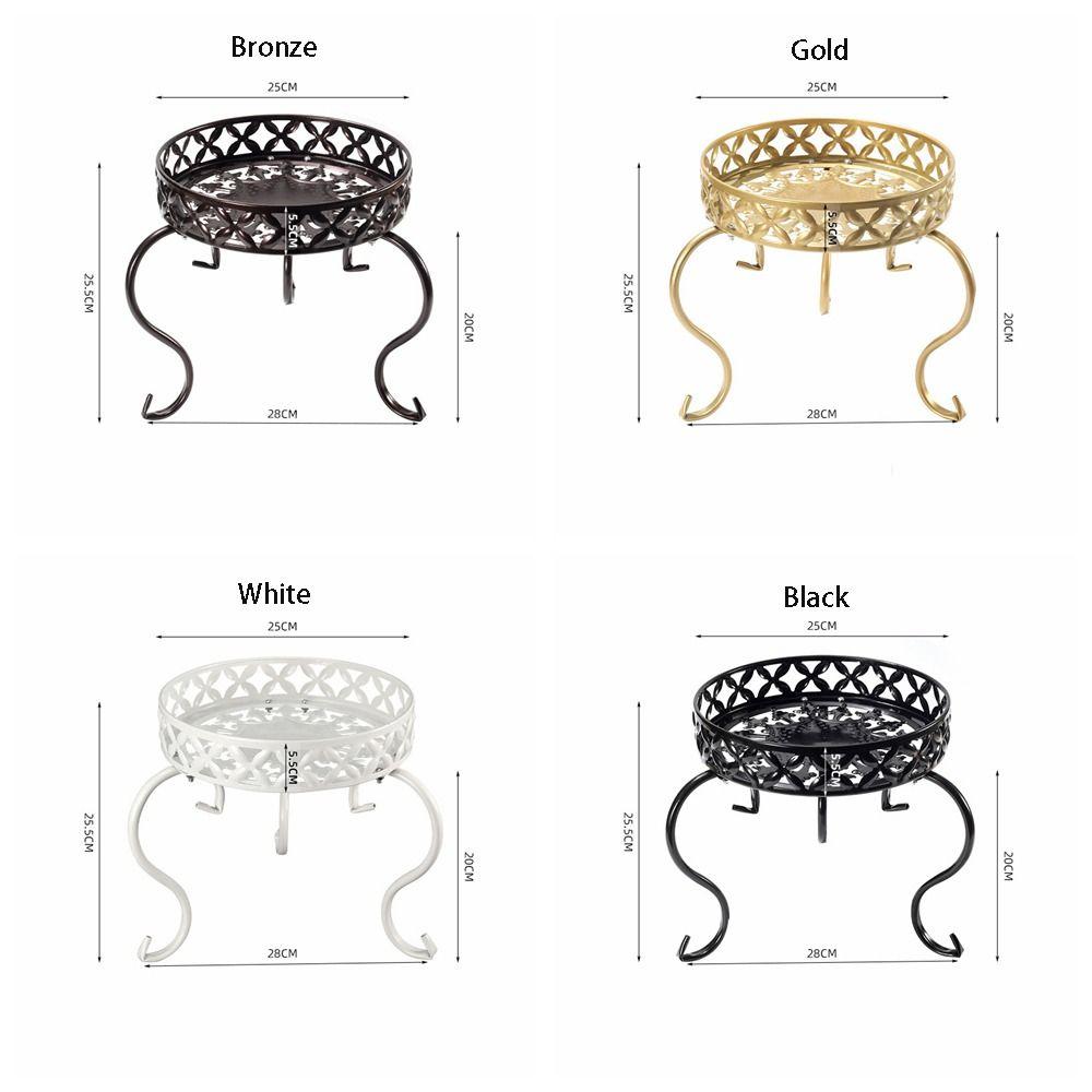 Напольная подставка для растений из кованого железа Одноярусная мини-подставка для цветочных горшков Комнатное растение