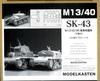 Модель Kasten SK Series Tank Track Пластиковые детали для модели 1/35 M13/40 (Итальянский) (Подвижный) СК-43