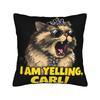 Pillow Case I Am Yelling Carl Donut Cat Meme Square Pillow Cover For Sofa Couch Bed Living Room Kawaii Pillowcases
