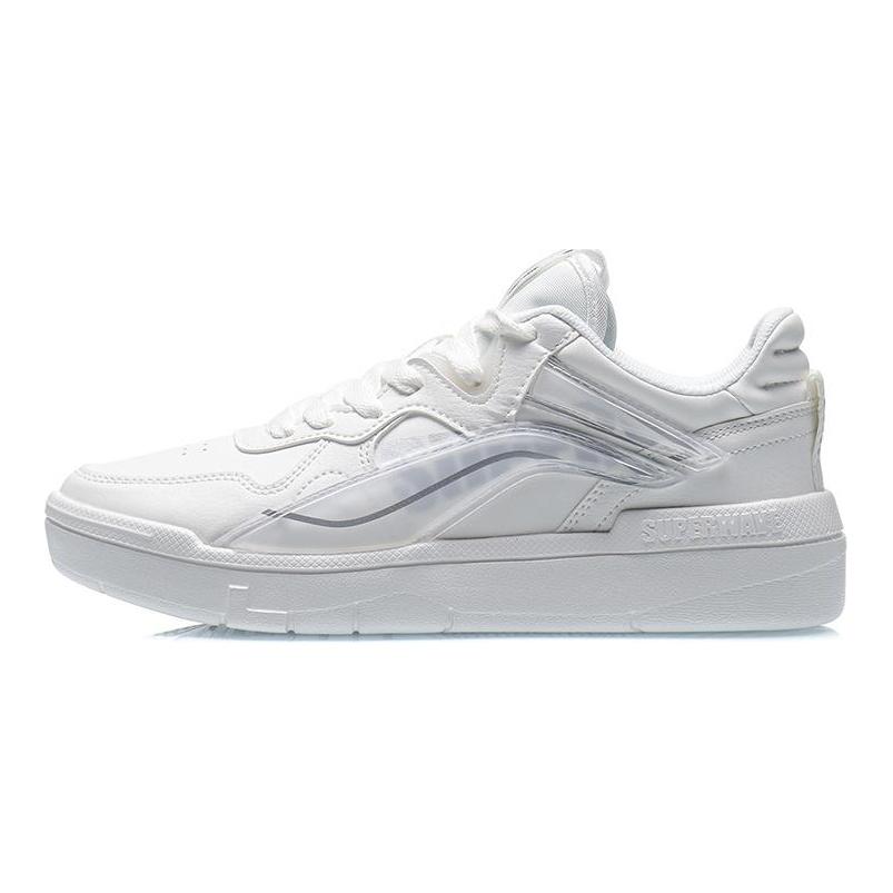Li Ning износостойкие дышащие низкие кеды для скейтборда женские белые AECR004-1