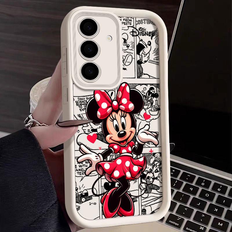 Чехол Minnie Mouse Disney Cartoon S26Ultra для Samsung Galaxy S26 S25 S24 S22 S23 Ultra S21 Plus S20 S25 FE Защитный Мягкий Чехол