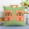 TTom Nook Cushion Cover Washable Linen Pillowcase Soft  for Sofa Bed Cozy Home Room Decor