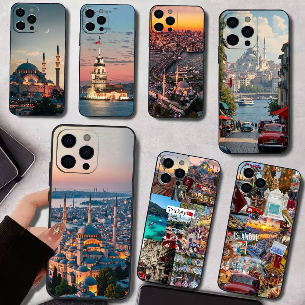 S-SceneryS Стамбул Турция Чехол для телефона Силиконовый Мягкий Для IPhone 17 16 15 14 13 12 11 X XR Plus Pro Max Plus