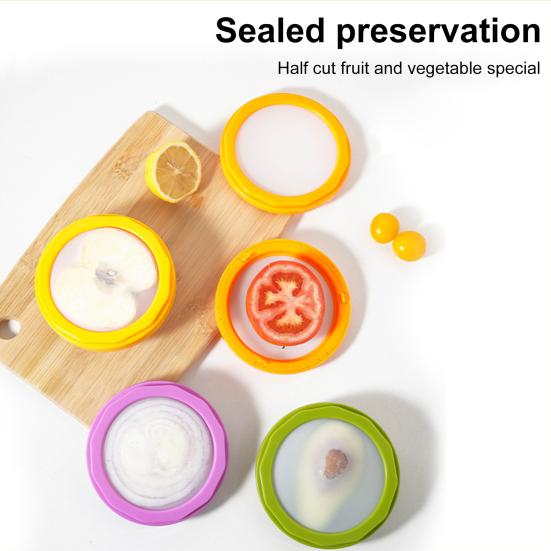 4Pcs Avocado Saver And Tomato Holder Fruit Crisper Food Storage Containers Multifunctional Fruit Veggie Savers for Lemons Tomatoes Garlic