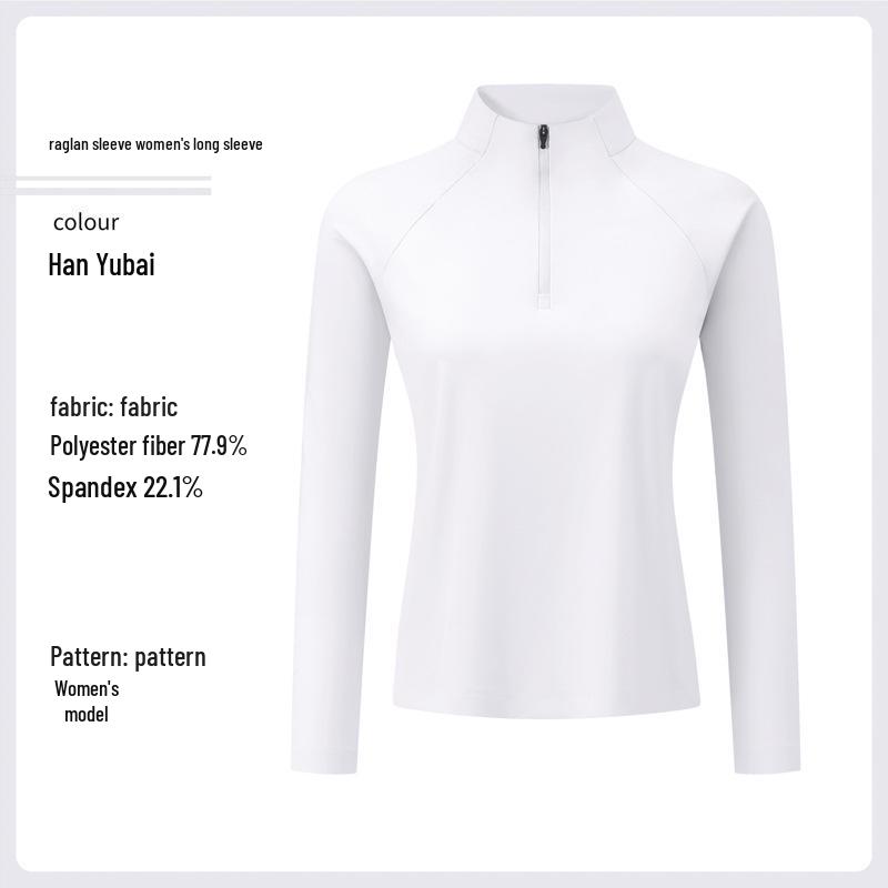 Женская спортивная футболка-поло с длинным рукавом и воротником на молнии 2025: Теплый повседневный топ для улицы