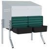 Chicken Nesting Box 2 Compartments with Legs Galvanized Steel