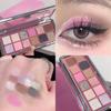12 Color Eyeshadow Tray Pearlescent Fine Flash Natural Highlight Brightening Reclining Silkworm Waterproof Eyeshadow Lasting Setting Women's Makeup