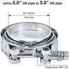 2PCS 3Inches V Band Clamp With Flange Male Female Stainless Steel Exhaust Clamp Turbo Muffler Pipe Kits For Car Accessories