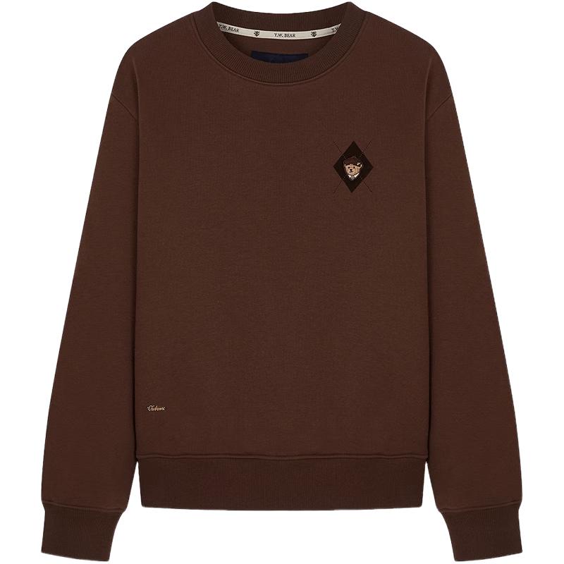 Женский свитшот Teenie Weenie с вышивкой медведя и круглым вырезом