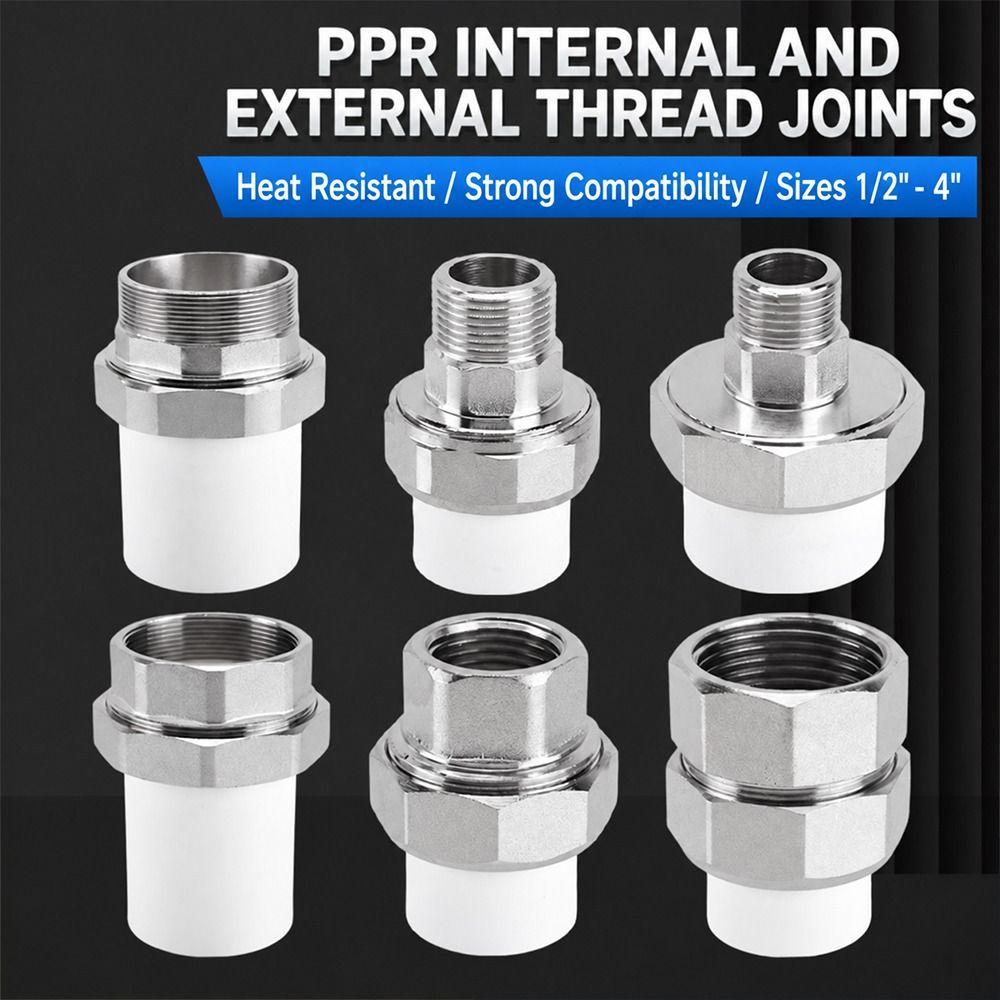 Stainless Steel PPR Pipe Connector Male Thread Plumbing Pipe Joint Water Supply System