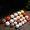 8 Colors Mini Tea Box Glazed Ceramic Jar Storage Boxes Pottery Airtight Coffee Kitchen Food Pots Ointment