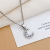 Necklace New Star-Moon Necklace Temperament Versatile Clavicle Chain Star Moon Micro-inlaid Zircon Titanium Steel Necklace Female