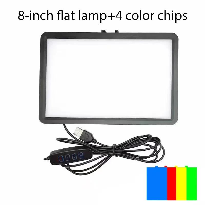 Mini Vlog LED Live Broadcast Fill Light Selfie Fill Lamps Photography Professional Small Desk Lighting Spotlight 4 ColorComes