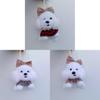 Plush Dog Pendant With Cute Bow For Wedding Gift And Home Decor
