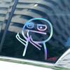 Reflective Car Sticker, Funny Meme Decal, Waterproof Vinyl Decal for Car, Laptop, Window, 10.5cm