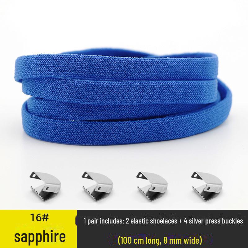 8MM Ленивые эластичные шнурки - детские, без завязывания, спандекс, двухслойные, с эластичной пряжкой