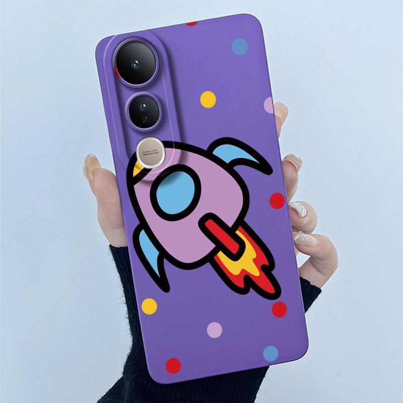 For Vivo V50 Lite Case Lovely Phone Shell Soft Liquid Silicone Back Cover For Vivo V 50 Lite Full Protection Shockproof Bumper