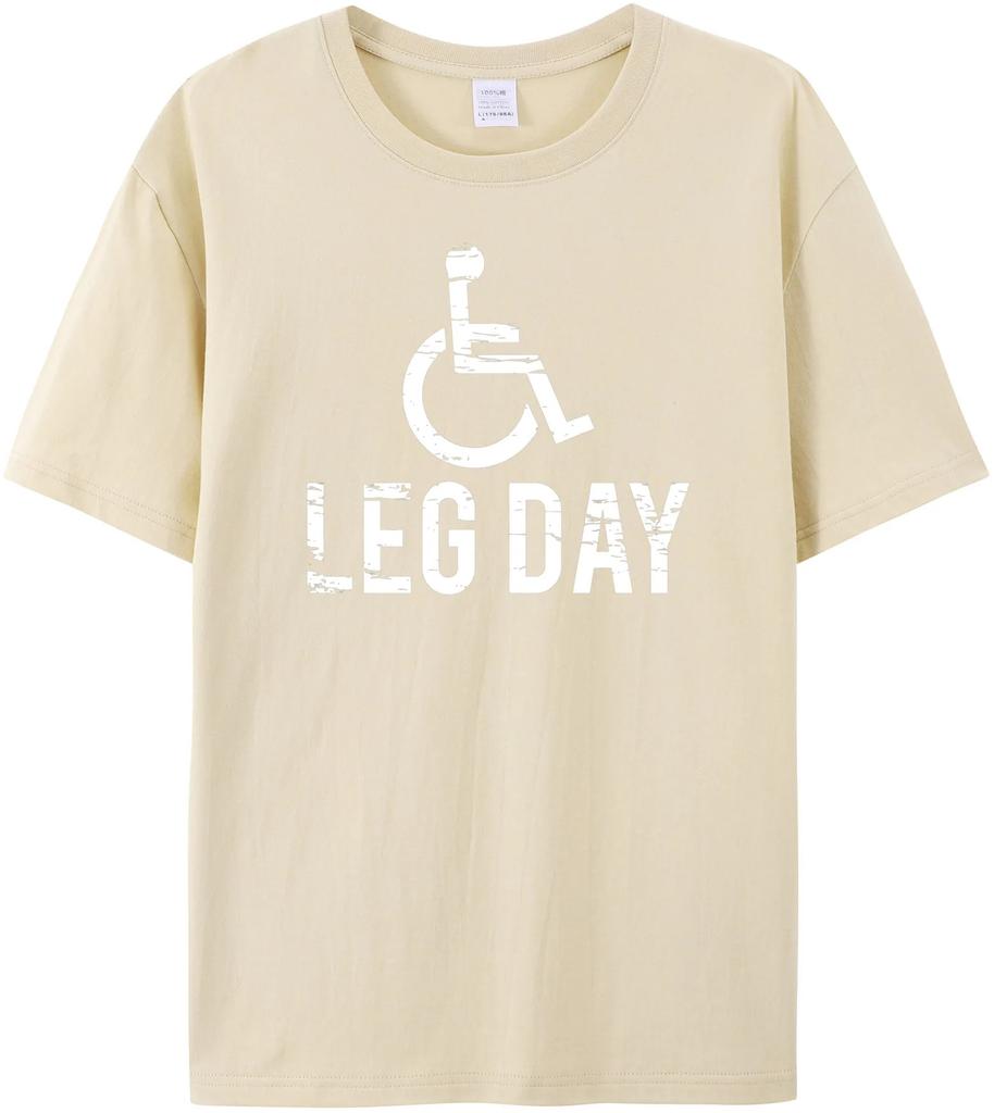 Leg Day Графическая новинка Саркастические забавные футболки Высокое качество 180GSM 100% хлопок Крутые топы Футболки