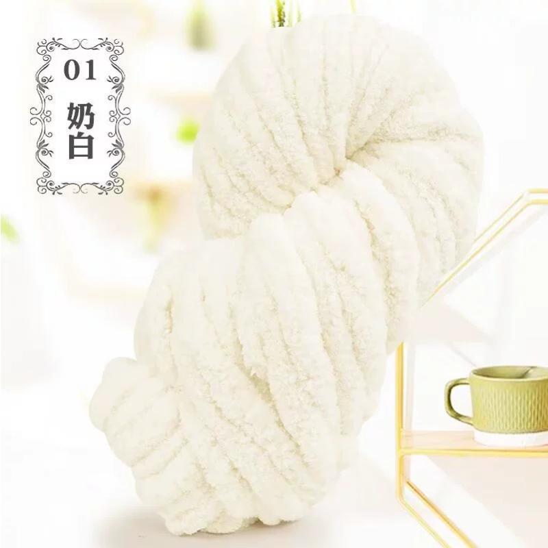 Толстая пряжа из микрофибры (chenille) для пледов, супермягкая и пушистая, гигантская полиэстеровая пряжа в стиле chenille для проектов домашнего декора