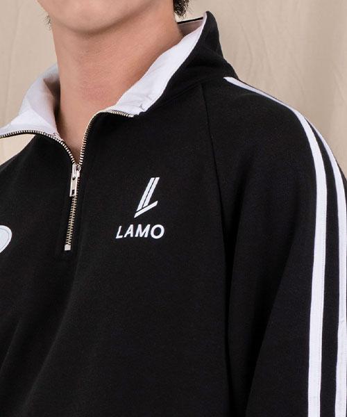 Свитшот Ellamo из французского терри с воротником-стойкой на молнии, оверсайз [Черный]