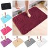 Machine Washable Coral Velvet Carpet Polyester Bathroom Rug Creative Non-Slip Mat  Bathtub