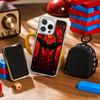Super cool vampire fashion pattern design Phone Case for iPhone 16 15 14 13 12 11 Pro Max Sheepskin Silver-edged protective case