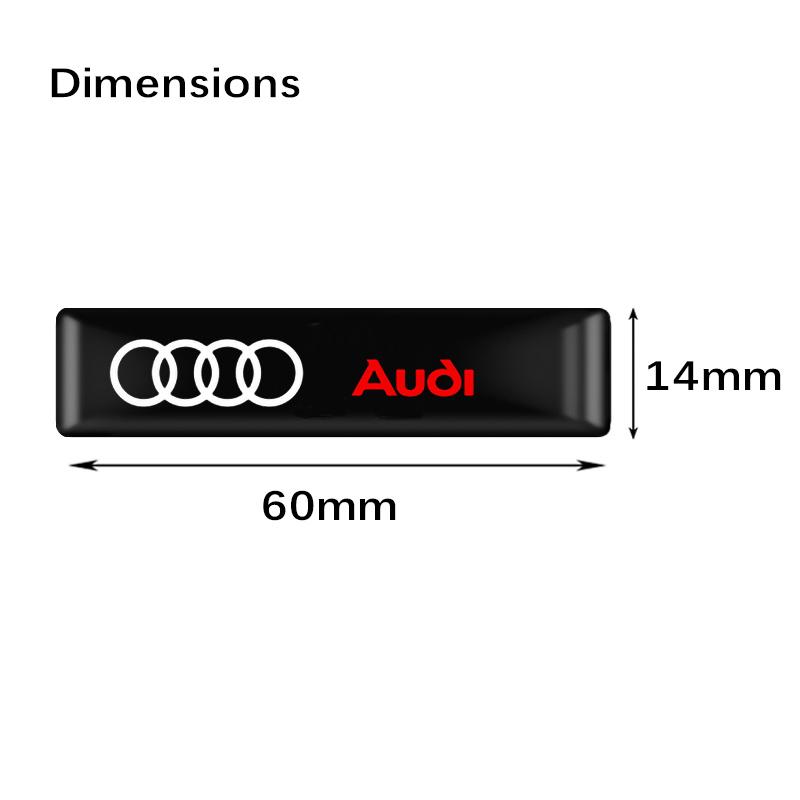 10Pcs Car Styling 3D Epoxy Vinyl Stickers Decals Car Accessories For zbts2 A6 A3 A4 A5 A6 Q2L Q3 Q5 Q7 Q8 R8 S4 S8 S7 RS5 RS8 RS6