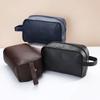 New Leather Men's Toiletries Bag For Business Trips Portable Large Capacity Storage Bag High-end Waterproof Portable Makeup Bag
