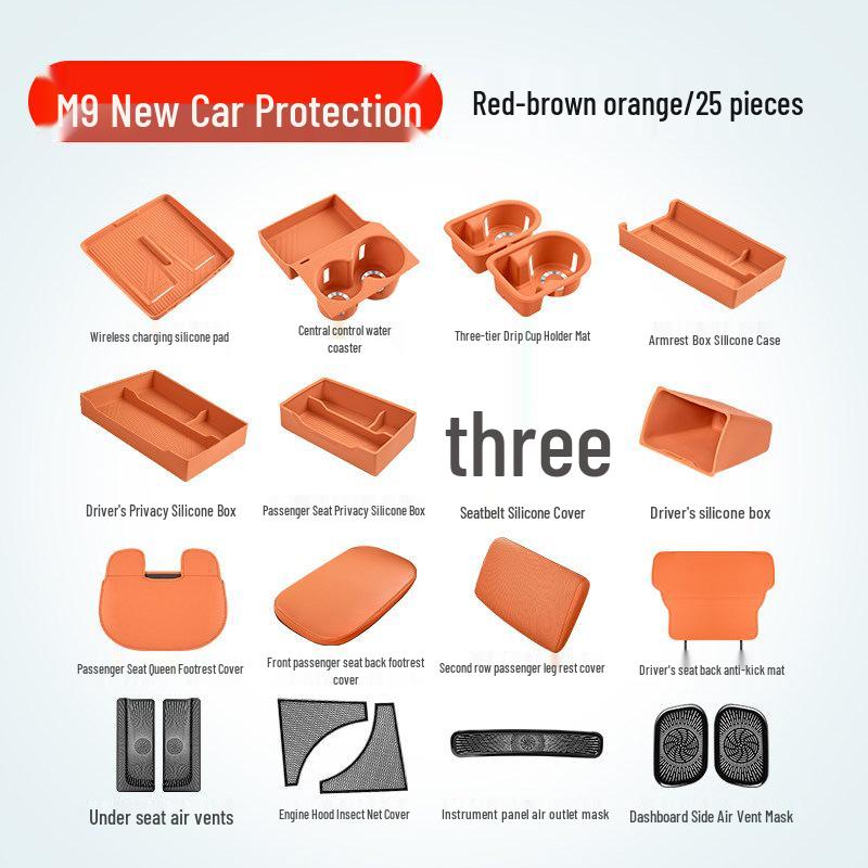 Essential Silicone Mat Set for AITO M7, M8, M9 Interior Decoration - Fits 26 Models