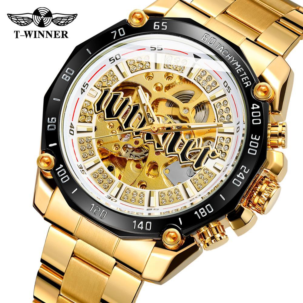 WINNER  Fashion and Leisure Hollow Mechanical Movement Automatic Mechanical Watch