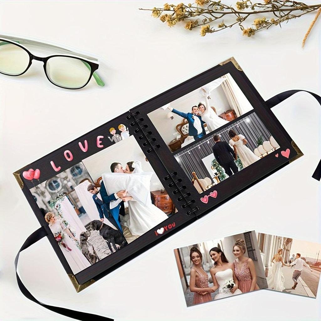Хаки 8x8 дюймов Ретро DIY Фотоальбом и Рамка