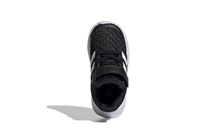 adidas Rapidarun Elite Амортизация Устойчивость к истиранию Дышащие Низкие Детские Кроссовки Черно-Белые Младенцы и Малыши EF9277