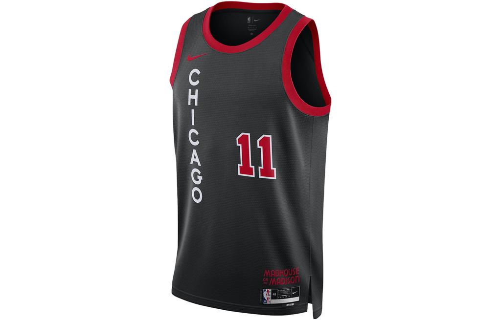 Nike Dri Fit Баскетбольная майка NBA Swingman Сезон 2023/24, Чикаго Буллз, ДеМар ДеРозан Размер 11 Мужская Черный DX8497-011