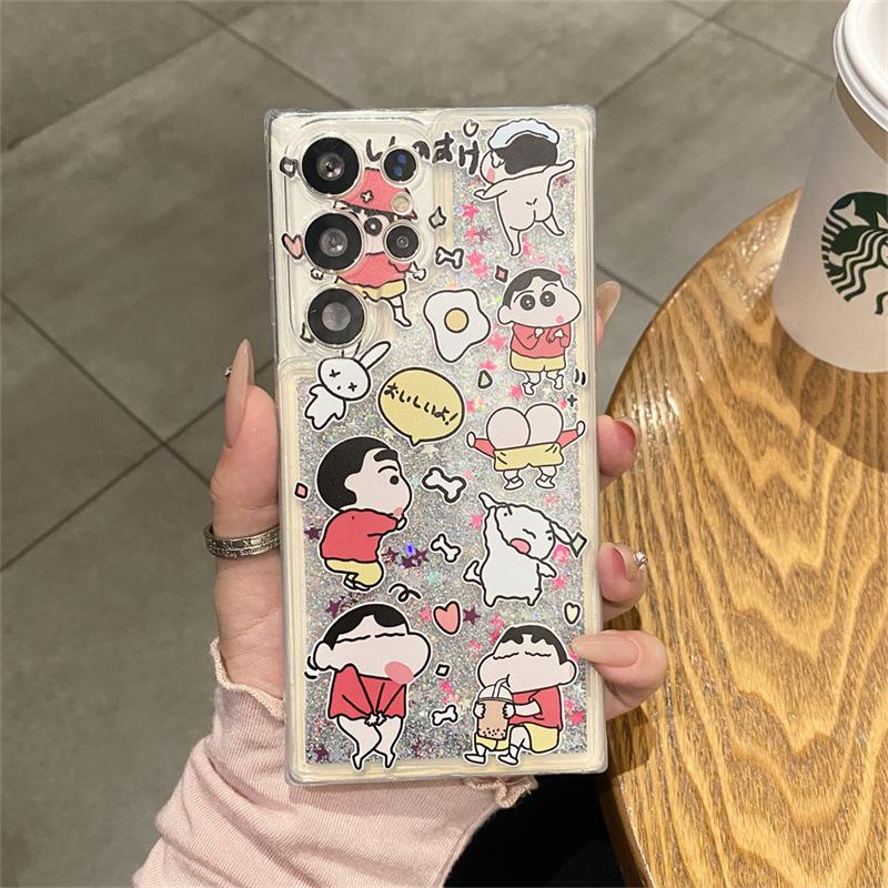 Crayon Xiaoxin is suitable for Samsung s25ultra mobile phone case s24plus quicksand s23ultra cartoon s22 anti-drop.