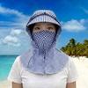 Wide Brim Tea Picking Work Hat Breathable Fisherman's Hat Fashion Face Mask Sun Hat  Unisex Summer