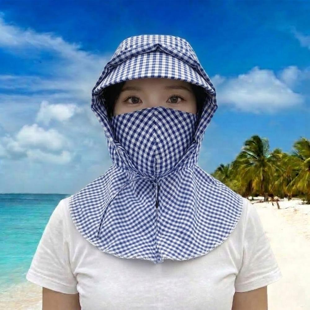 Wide Brim Tea Picking Work Hat Breathable Fisherman's Hat Fashion Face Mask Sun Hat Unisex Summer
