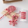 Красочные леденцы, рождественские украшения для елки, праздничные полосатые легкие рождественские подвески, рождественские украшения 2025 для домашнего декора