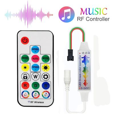 3-контактная адресная RGB светодиодная лента, мини-контроллер с RF-пультом для WS2812B WS2811 5050