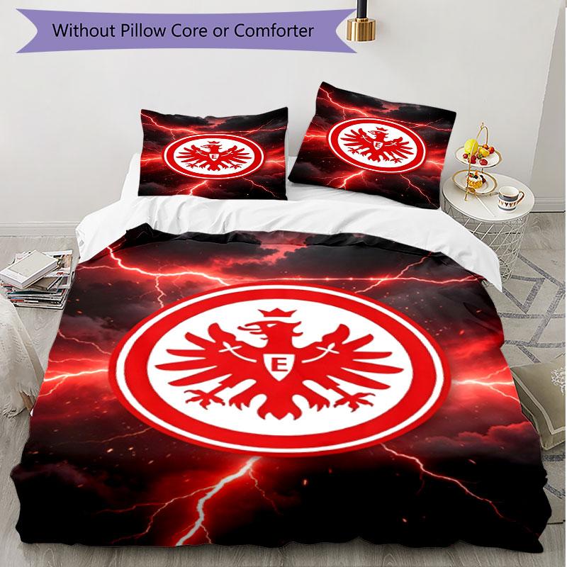 3pcs Duvet Cover Set (1*Duvet Cover + 2*Pillowcase, Without Core), Eintracht Frankfurt Print Soft All‑Season Bedding Set, Home Bedroom Decor Gift