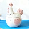 Керамическая банка для печенья Куриная коробка с крышкой Керамические банки для хранения Яиц Конфет Украшений Закусок Кухонная столешница Книжная полка Гостиная