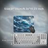 Mouse Pad Dark Blue Ocean Waves Gamer printon demand Computer Large Mousepad XXL MousePads Office Non-Slip Carpet Mice Pad