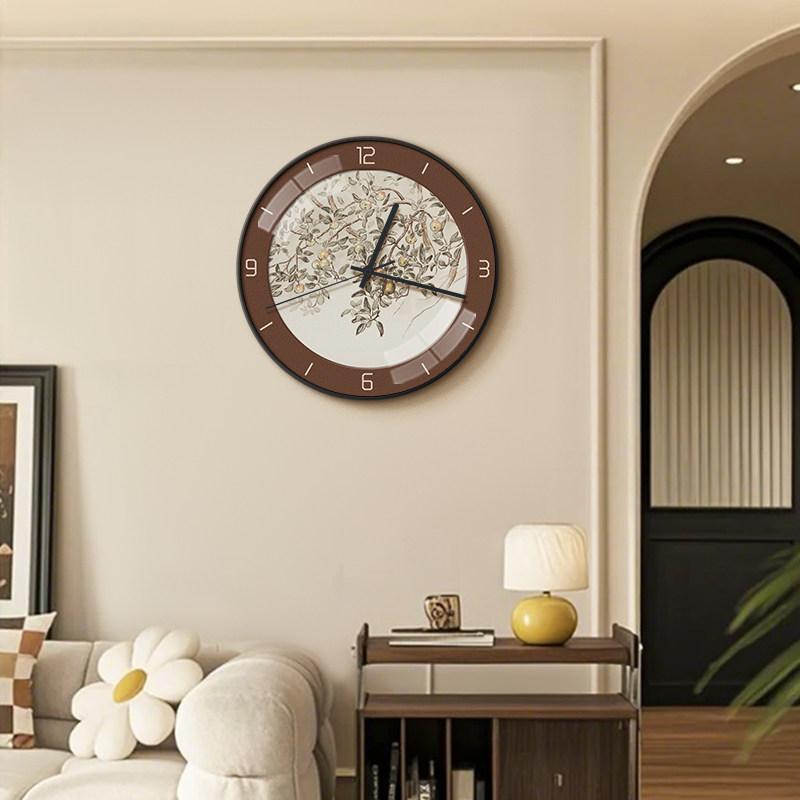 Round Restaurant Wall Clocks Design Aesthetic Silent Wall Clocks Chinese Style Digital Orologio Da Parete Ornaments Home Decor