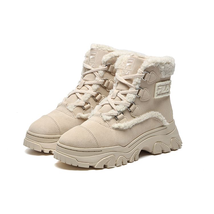 Fila Теплые короткие сноубутсы на толстой подошве с флисовой подкладкой Женские ботинки Кассава-Порошок F12W144404FTP