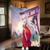 Inuyasha Plush Blanket Soft Comfortable All Seasons blanket Sofa Office Naps blanket Outdoor Travel throw Perfect Gift